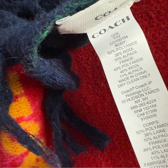 Coach wool Colorblocked Ombré Knit Scarf - Picture 5 of 11